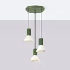 Lampa wisząca ESTRIA 3P beżowa/zielona oliwka